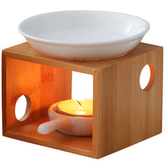 Bamboo Aroma Diffuser and Candle Holder