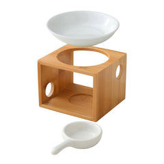 Bamboo Aroma Diffuser and Candle Holder